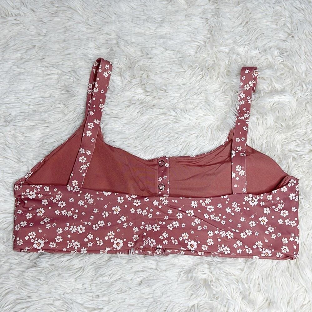 Andie Pink Floral Bikini Top - Picture 5 of 6